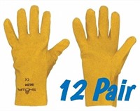12pr XL Gloves: PVC, ANSI L3 Fuzzy Duck Yellow