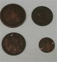 Bag-4 Foreign Coin, 1 Or 1/2 1805 G.B. Penny