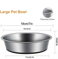 PET FEEDING OR WATER BOWL 8.5IN W AND 1750ML