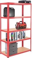 Ikuby 5-Shelf Storage Rack 35.4x15.7x71 Red
