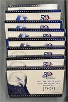 8x The Bid State Quarter 5 Coin Proof Sets 1999-06
