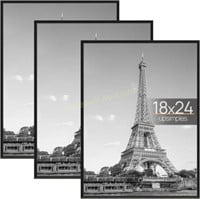 3 Pack Black 18x24 Frames  Wall Gallery Photo