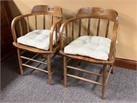 2 Antique Oak Chairs