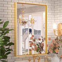 Keonjinn Gold Bathroom Mirror for Vanity 22\u201d