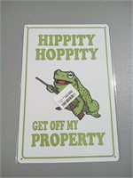 8x12 Frog Metal Sign