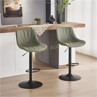 YOUNIKE Olive Green Bar Stools 2-Pack