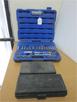 3 TOOL CASES WITH SOCKET PIECES