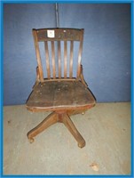 MURPHY CHAIR-VINTAGE WOODEN OFFICE CHAIR-36" TALL