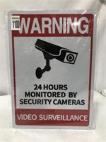 EYOLOTY 24 HOUR SURVEILLANCE METAL SIGN(14X10IN)