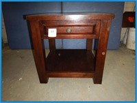 WOODEN END TABLE- 24" TALL WIDE AND LONG
