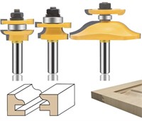 LEATBUY, 3 PACK OF ROUTER BIT SET WITH 1/2 IN.