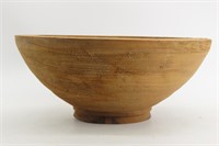 Signed Turned Wood Centerpiece Bowl