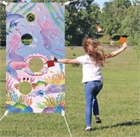 MERMAID TOSS GAMES WITH 4 BEAN BAGS - SIMILAR TO