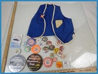 *WINONA JAYCEE VEST AND STEAMBOAT DAYS BUTTONS