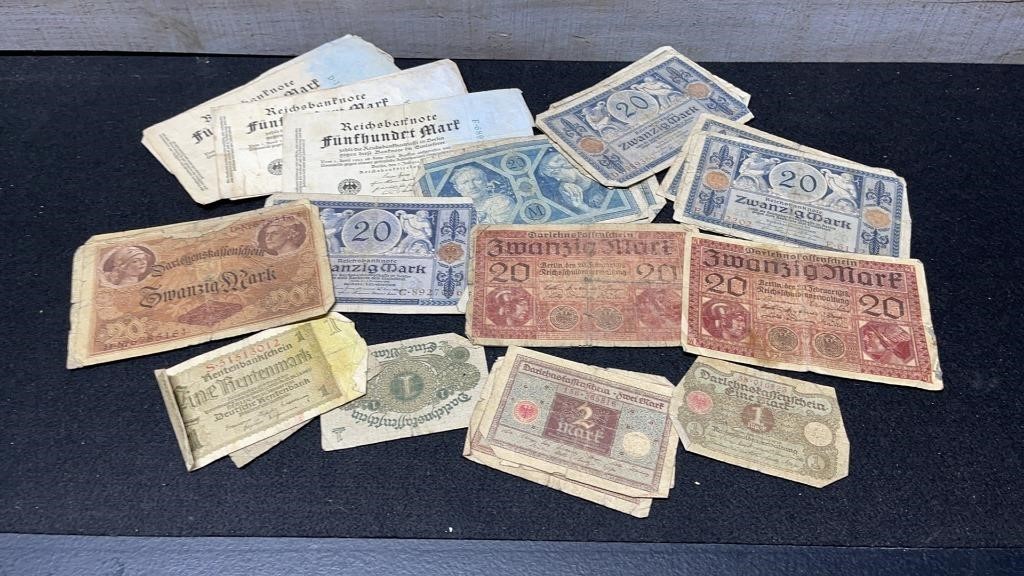 Lot Of Well Used WW1 German Reichmarks
