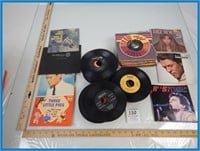 ASSORTED 45s RECORDS AND SOME SLEEVES