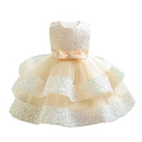Miipat Baby Girl Pageant Dress Ruffle Flower