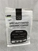 BEAN HEAD SPECIALITY RATED ORGANIC COFFEE WHOLE