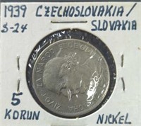 1939 Czechoslovakia coin