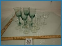 11 VARIOUS WINE GLASSES