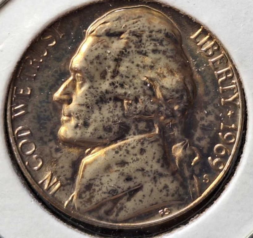 1969 uncirculated Jefferson nickel.
