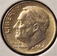 1964 uncirculated Roosevelt dime