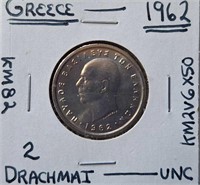 1962 Greek uncirculated coin