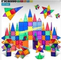 PicassoTiles $63 Retail Magnetic 3D Blocks 100pk