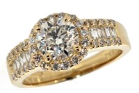 14k Gold 1.75 ct Round Brilliant Diamond Ring