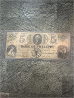 1861 Philippi $5 Note Philippi,Virginia