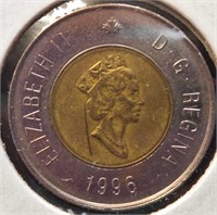 1996 Canadian $2 coin