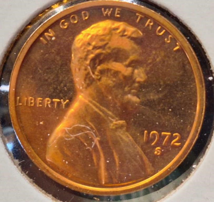 Proof 1972s penny