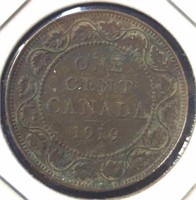 1919 large Canadian penny