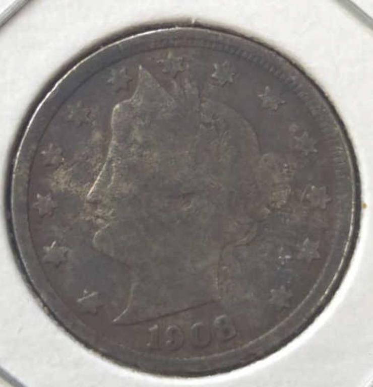 1908 Liberty Head V. Nickel