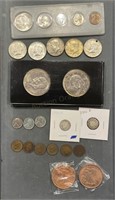 Lot Of Collector Coins Including Silver Halves