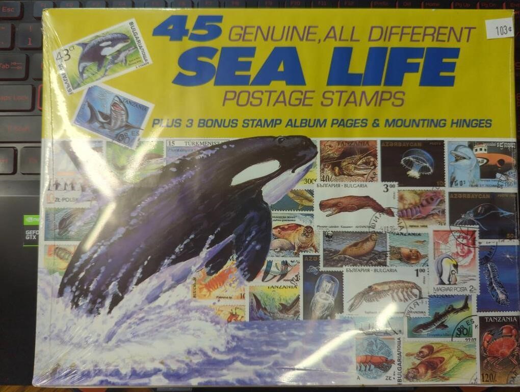 Sea life stamps