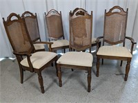 (6) Vintage Wicker Dining Chair