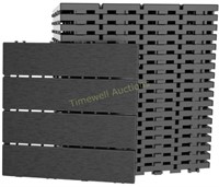 AOSTD Plastic Tiles 12x12 Dark Grey  9 Pack