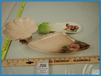 VEE JACKSON FLORAL GLASS DISHES AND VEGETABLE