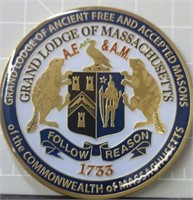 Grand Lodge of Massachusetts challenge coin