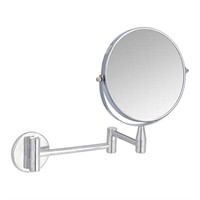 Basics Wall Mount Round Vanity Mirror, 1X/5X