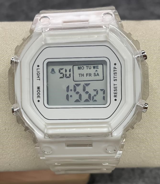New Clear / White Digital watch
