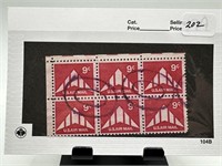 BLOCK OF 6 AIRMAIL STAMPS 9C