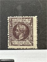 1898 KING ALFONSO XIII PHILIPPINES #19 STAMP