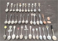 Box 36 Collector Spoons, 2 Pressed Pennies