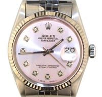 Rolex Mens Datejust 16014 Diamond Watch