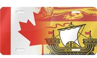 WINDST LICENSE PLATE NEW BRUNSWICK CANADA (RED,