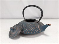 Japanese Dark Blue Cast Iron Teapot