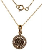10kt Rose Gold Chocolate Diamond Necklace