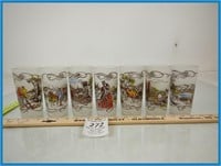 7-CURRIER AND IVES GLASSES